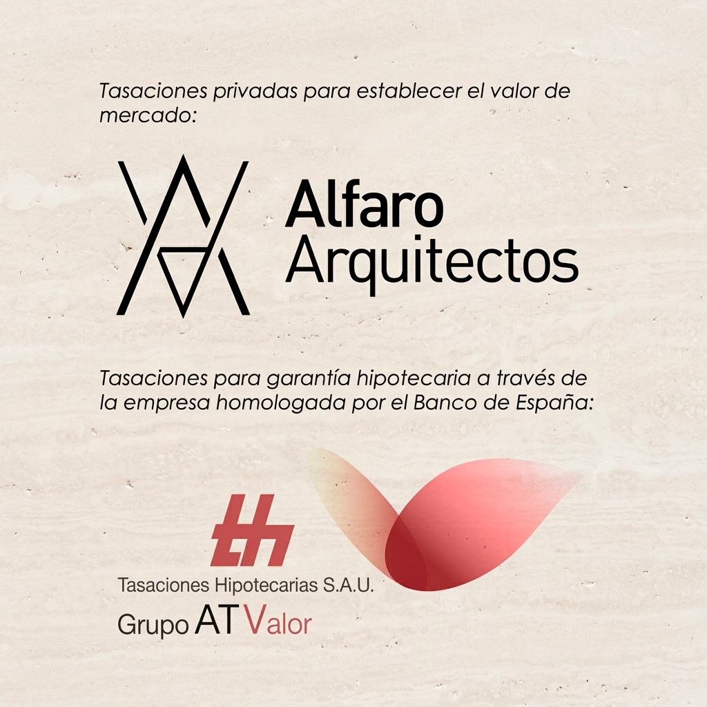 Servicio de tasación inmobiliaria en Valencia de Alfaro Arquitectos: valoración de mercado y tasación hipotecaria homologada por el Banco de España