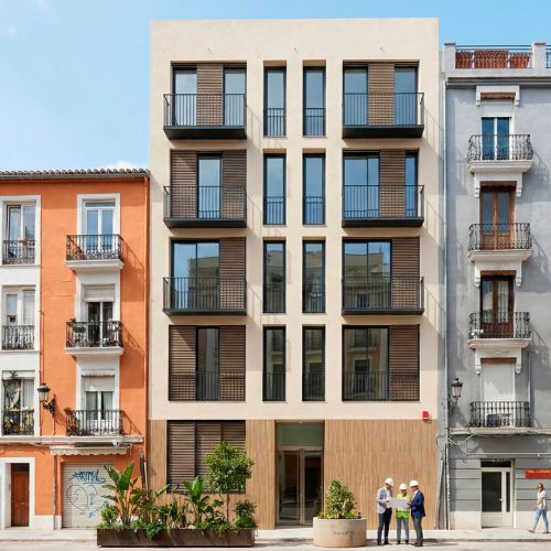 Project management en Valencia realizado por estudio de arquitectura, gestión integral de proyecto y obra en edificio residencial de nueva planta